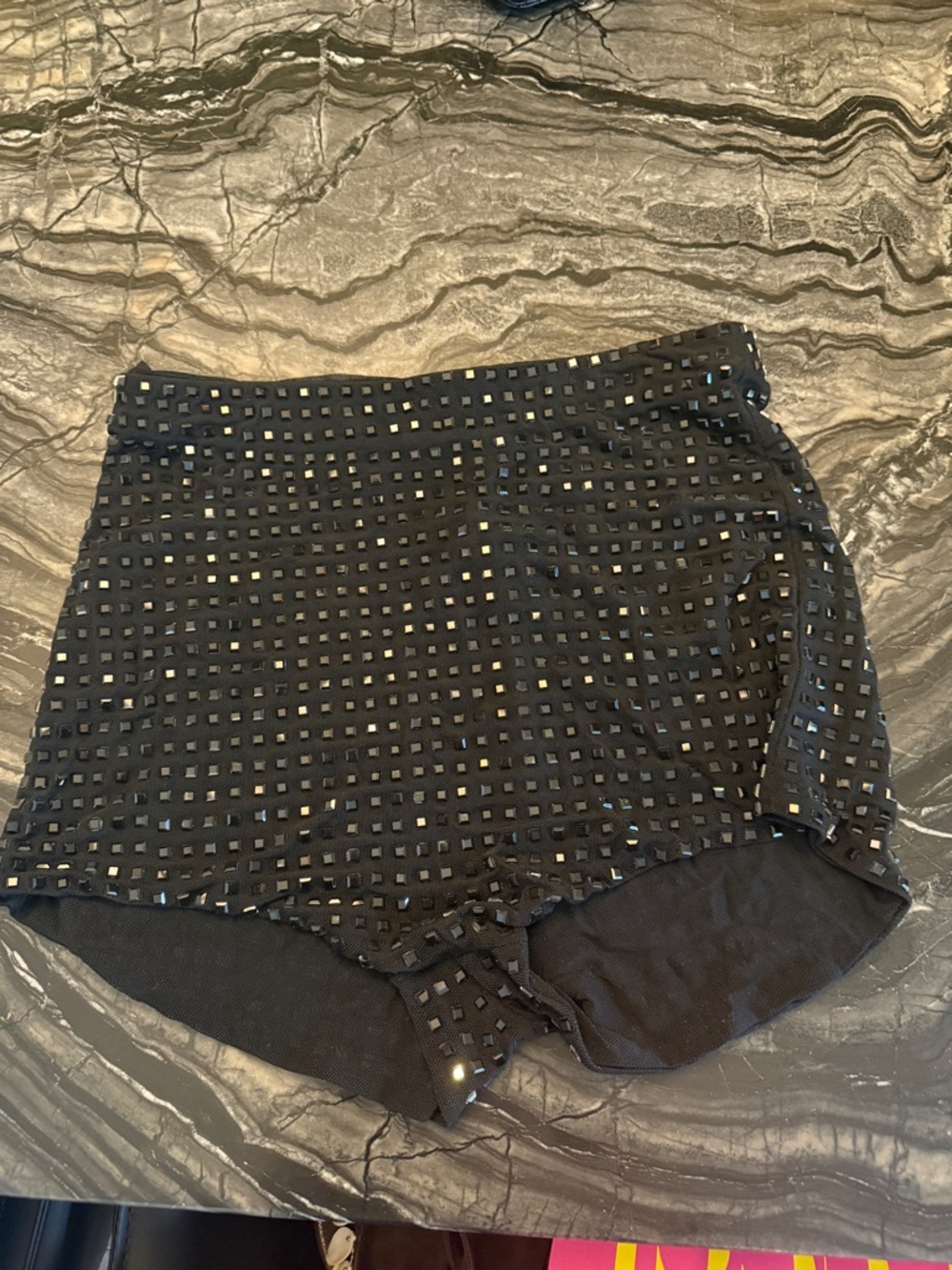 naked wardrobe Black Studded Bike Shorts